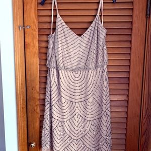 Adrianna Papell Sequin Blouson Dress